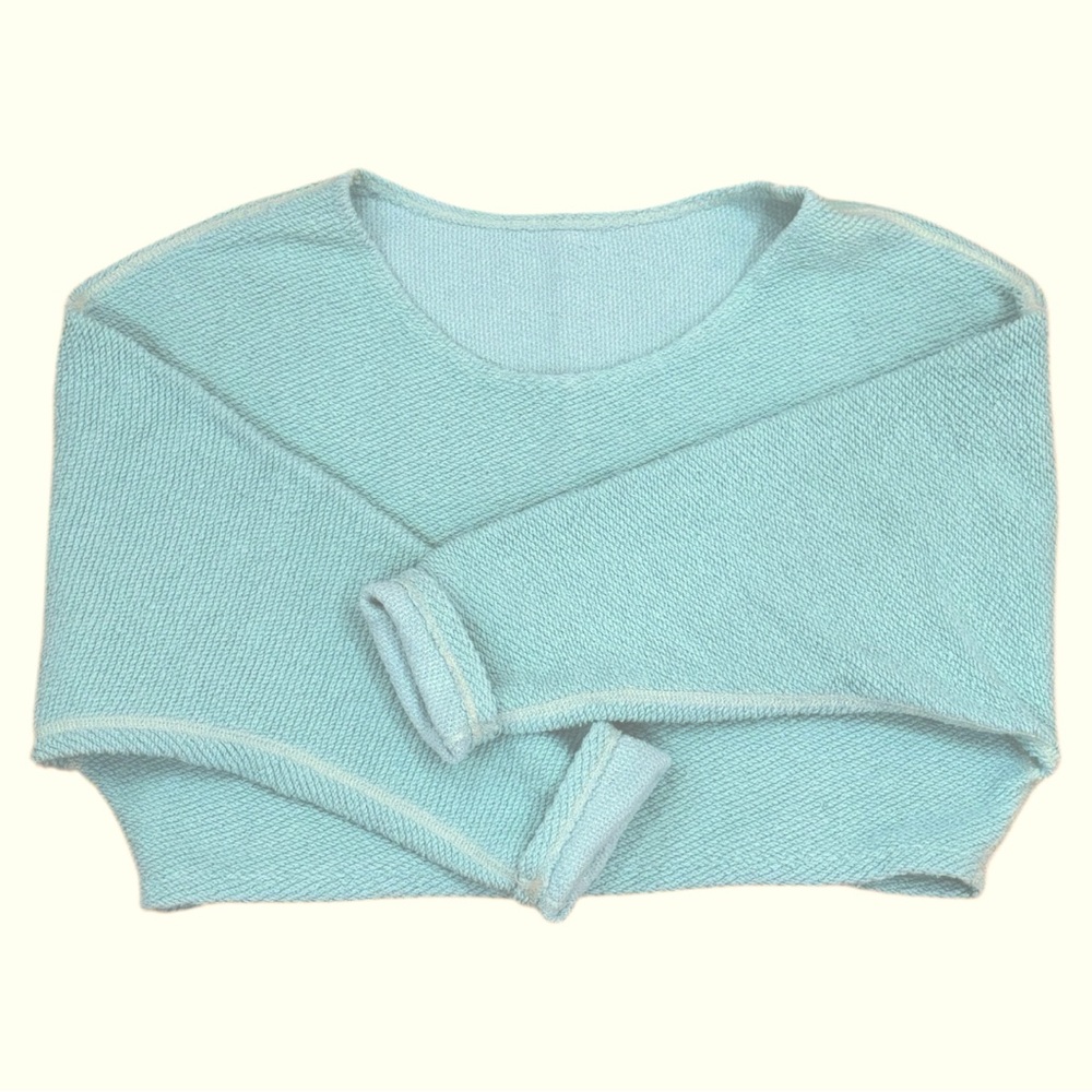 American Apparel Mint Crop Cotton Sweater Sz OS